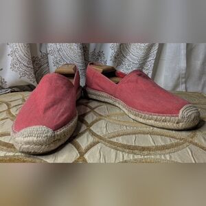 Men's Polo Ralph Lauren Red Espadrille Slip On Shoes Sz 10.5 Clean Comfy Stylish